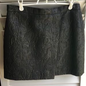 J. Crew black metallic skirt